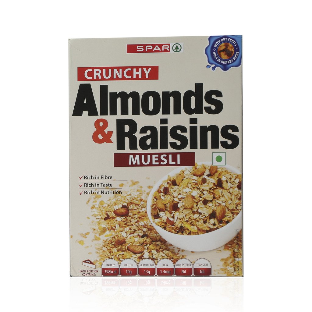 Spar Muesli Almonds and Raisins, 400g Box Amazon.in Grocery