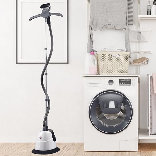 Miniatura 5 de SALAV Vaporizador de ropa de tamaño completo con 1500 vatios de vapor y paquete descalcificador de 5 piezas