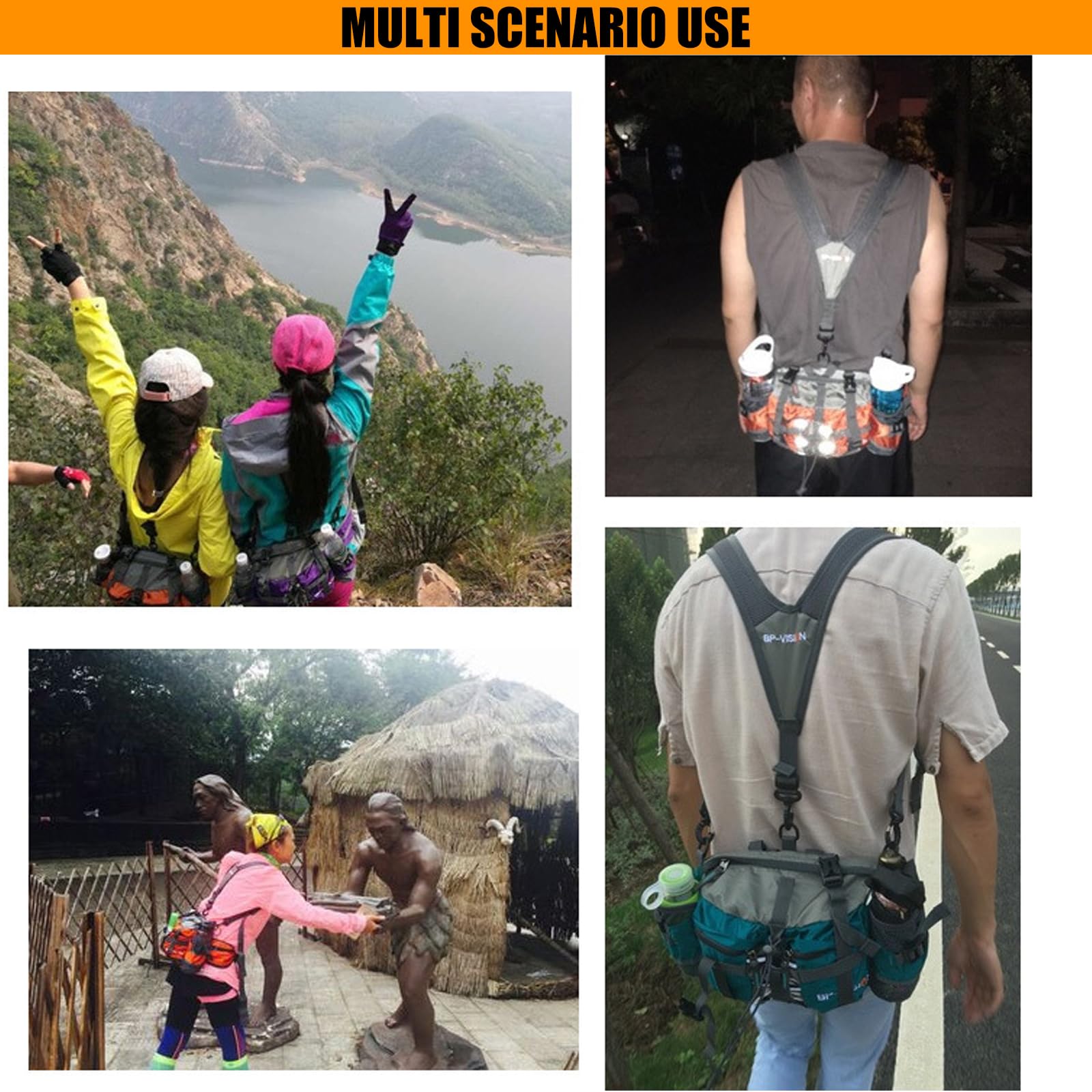 Nawwgy Tactics Adjustable Y Type Suspenders Outdoor Duty Belt Tactics Harness Adjustable Tactics Suspenders with Paded