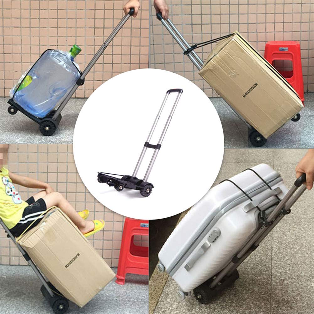 Amazon.co.jp: キャリーカート、携帯用折りたたみ荷物カート、頑丈な