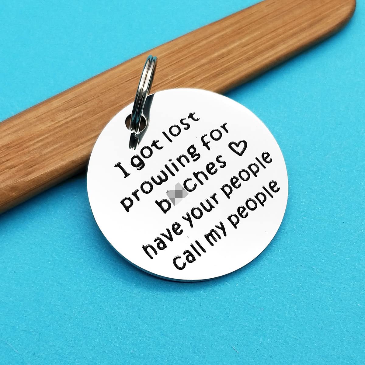 Divertida etiqueta de perro collar perro gato mascota etiqueta identificación dueño de mascota regalo I Got Lost Prowling Have Your People Call My People ID etiqueta para perro gato dueño de gatos