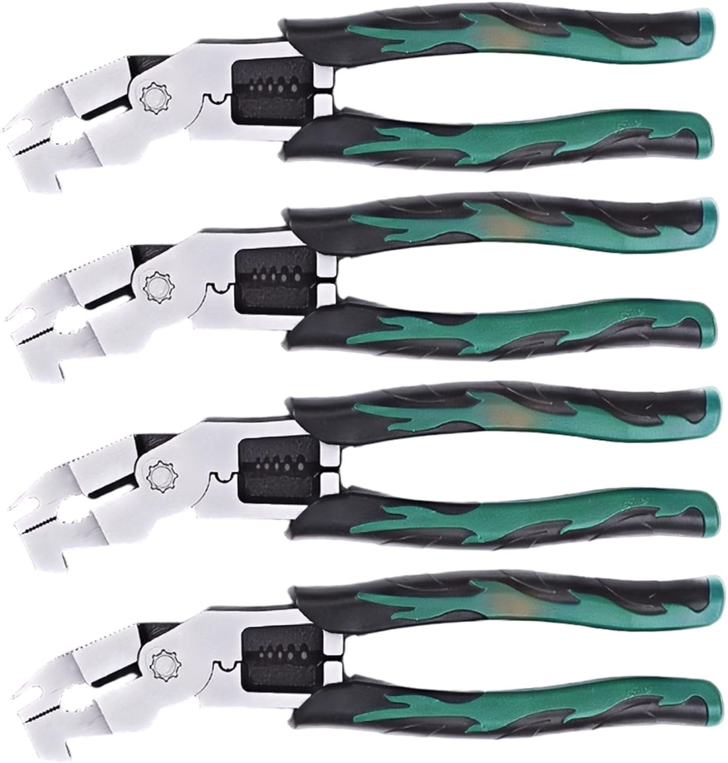 4Pcs Wire Stripper Tool Multi Function Wire Strippers and Crimper with Cutter Professional Ergonomic Electrical Pliers for Electricians