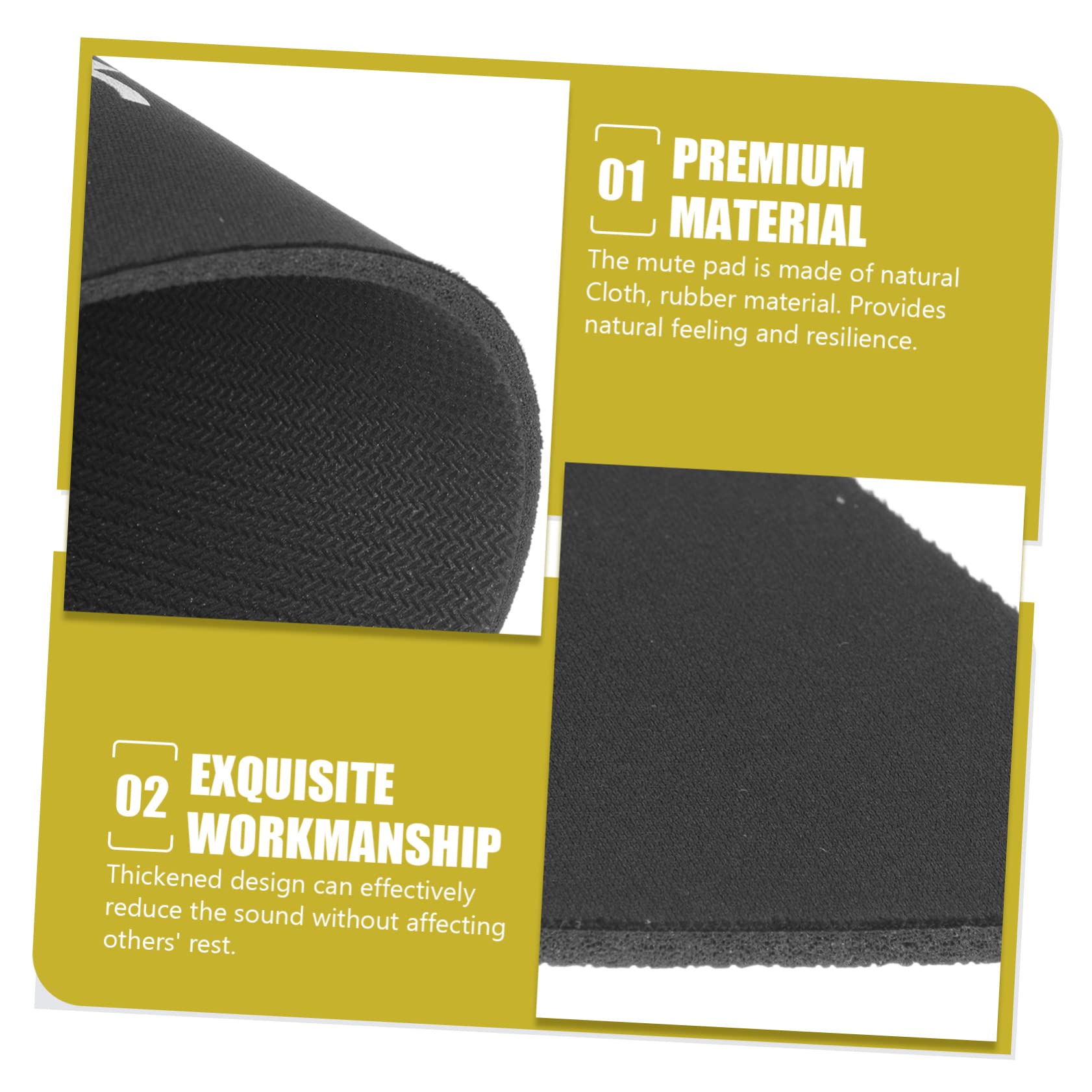 Abaodam Drum Cymbal Mute Pad Set 16.14X10.83In Low Volume Silent Dampener for Practice Home Studio Drum Cymbal Dampening Pads - Image 3