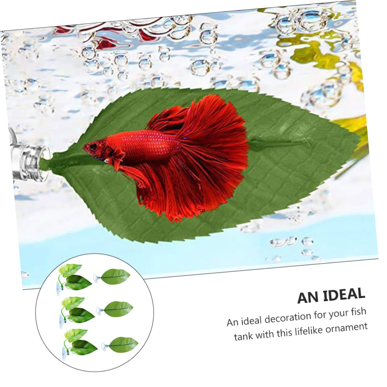 Toddmomy 18piezas Artificiales para Acuarios Decoración De Paisaje Simulación Ventosas para Tanques De Peces Diseño De Doble Accesorios para Acuarios De Agua Dulce y Salada