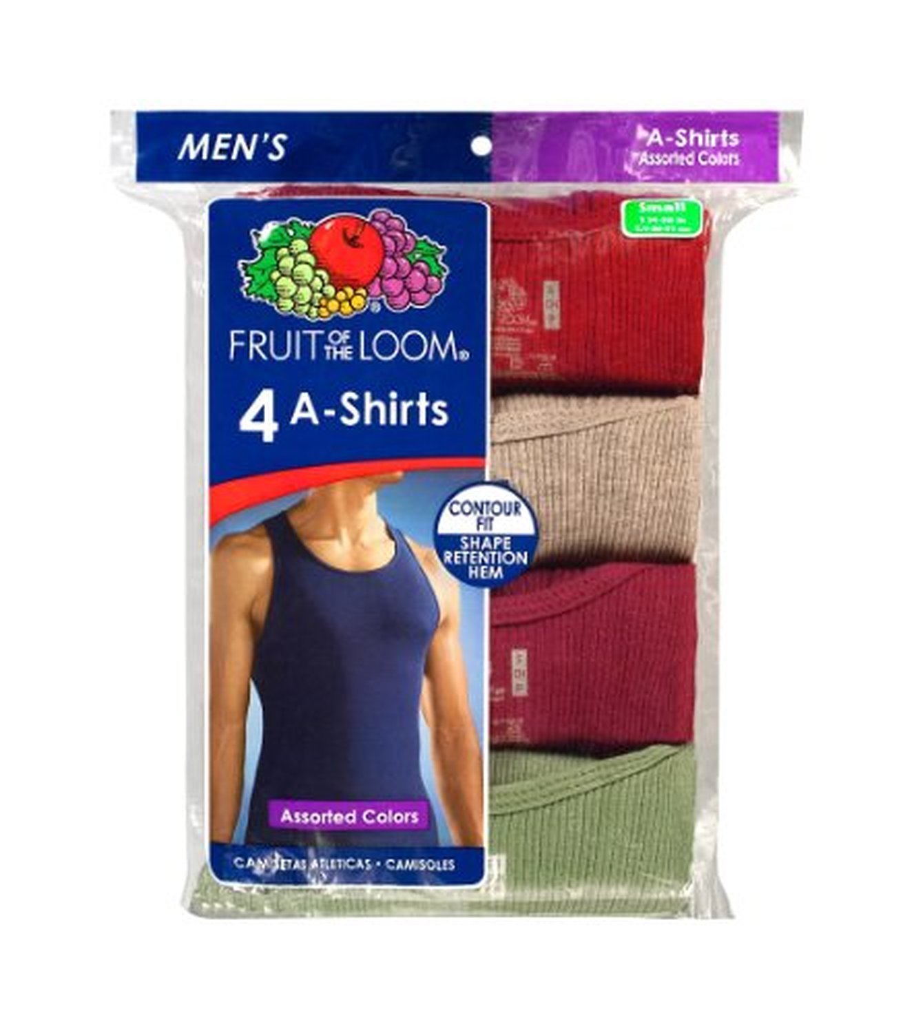 Fruit of the Loom Warstwa podstawowa (góra) Mężczyźni Assorted A-Shirts (5 w zestawie)