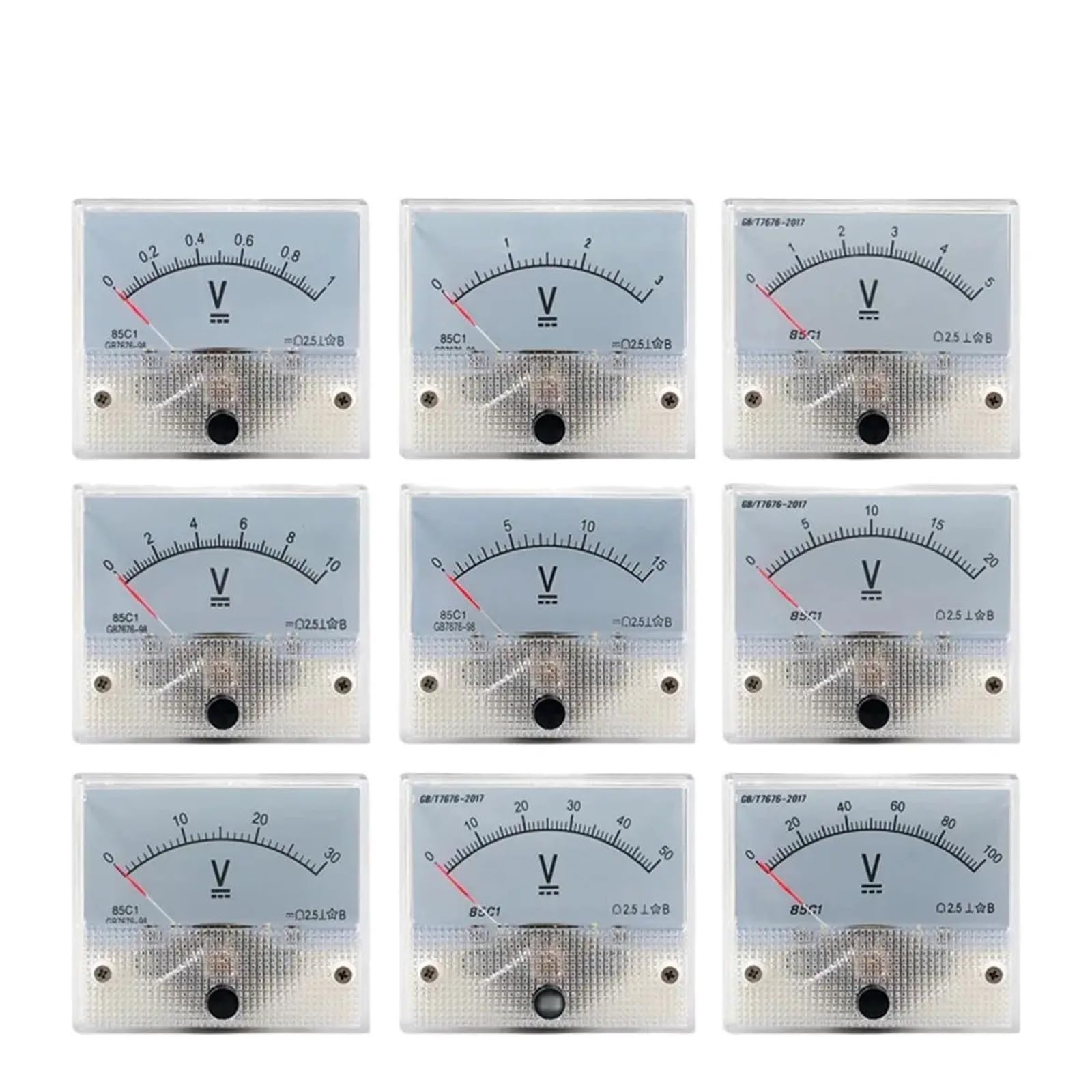 Panel 85C1-V, napięcie stałe, miernik analogowy, woltomierz 5V-1000V (0-75 V)