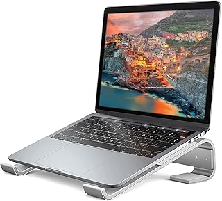 Singwow Laptop Stand for Desk, Aluminum Laptop Riser Laptop Holder for Desk, Notebook Stand for Macbook Pro Air, HP Dell Lenovo Acer, 10-17" Notebook Computer