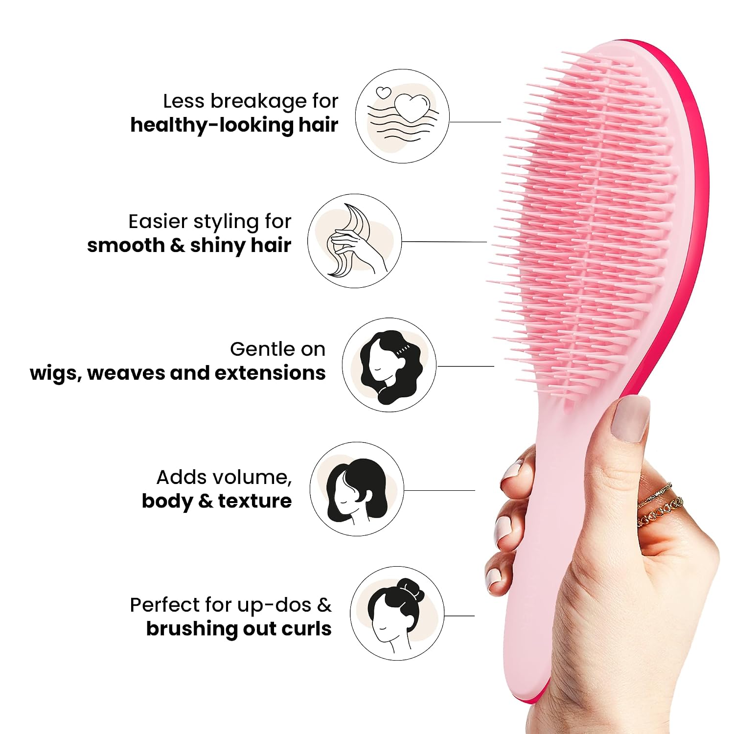 Tangle Teezer Styling Essentials Bundle, Ultimate Detangler Chrome Edition for Wet & Dry Hair + Ultimate Styler Brush for Finishing & Frizz-Free Shine