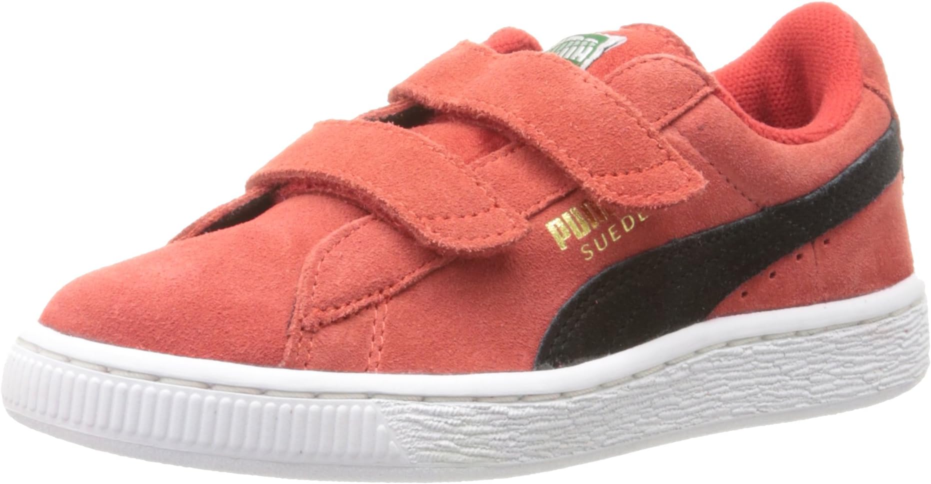 PUMA Kids' Suede Sneaker with Hook-and-Loop Straps