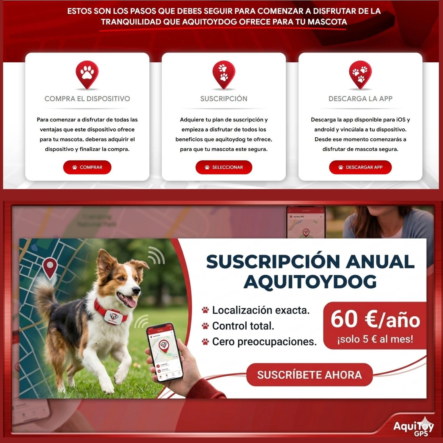 Localizador GPS ATD AL600 para Mascotas, rastreo en Tiempo Real Desde una App, monitorización de Actividad, Zonas seguras, alarmas sonoras y Luminosas.