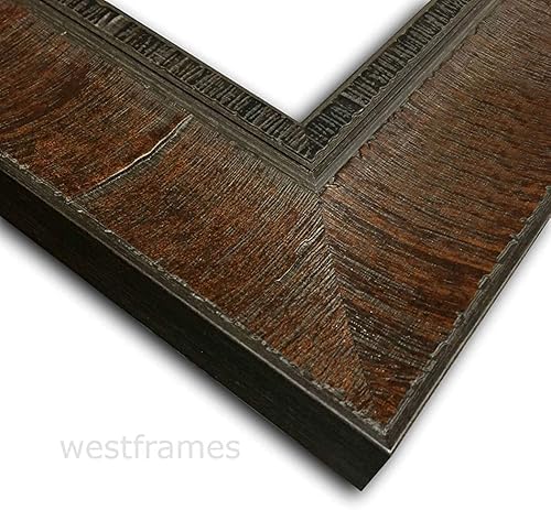Miniatura 4 de The Lodge - Marco de fotos rústico envejecido de 3 pulgadas de ancho (marrón nogal oscuro, marco de 20 x 24 pulgadas con plexiglás y tablero de