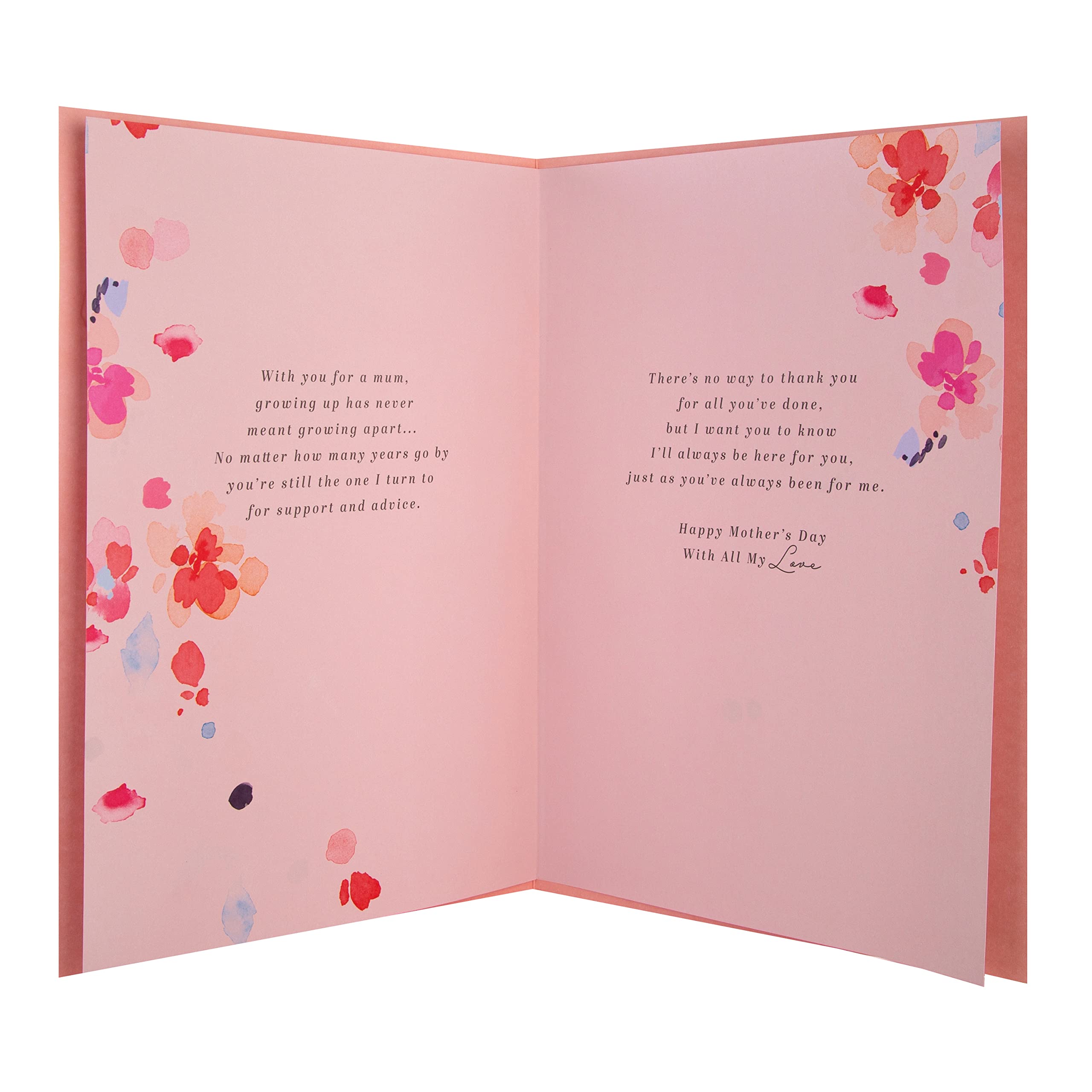 Hallmark Mothers Day Card for Mum - Classic Floral Heart Design, Pink, 30.5 cm by 20.9 cm, 30.5 cm by 21.9 cm - Image 2