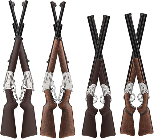 8 piezas de rifle en miniatura retro mini pistola de caza modelo mini casa jardín accesorios