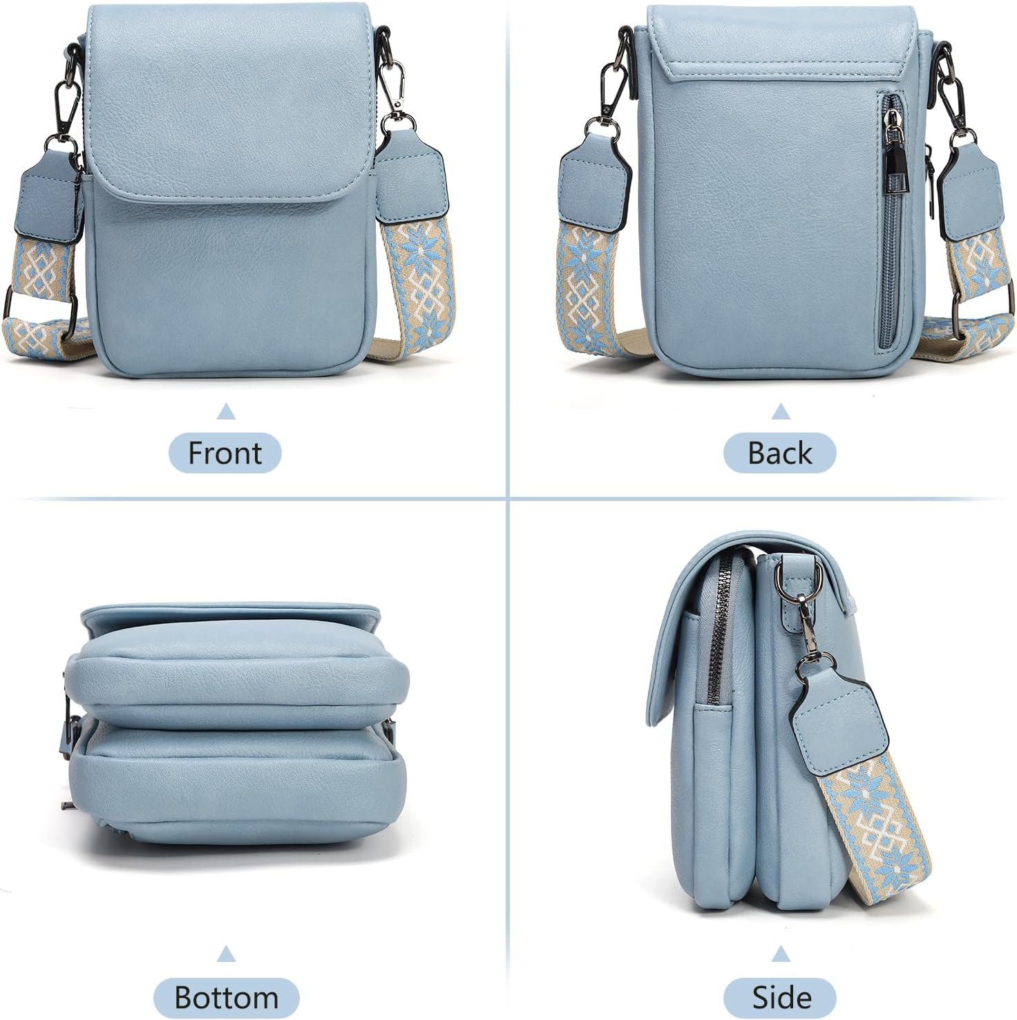 DIUY Small Crossbody Bag for Women Cell Phone Bag Cross Body Wallet Purses Mini Shoulder Handbag Purse with Card Slots - Image 4