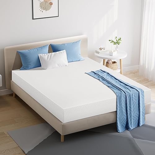 Miniatura 7 de Colchón de tamaño matrimonial, colchón de espuma viscoelástica de gel de 10 pulgadas para sueño fresco y alivio de presión, colchón de firmeza media