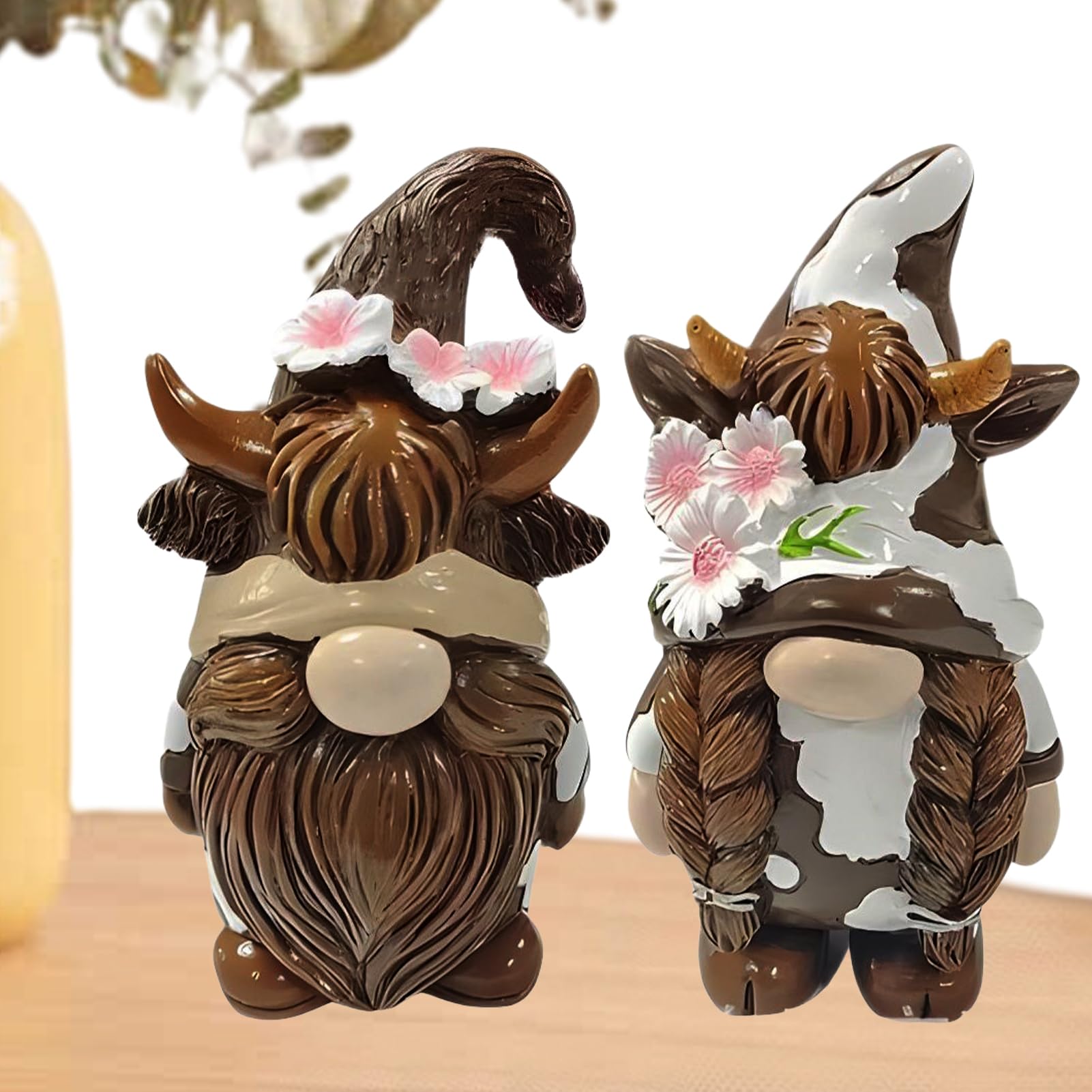 Figurines de gnome en résine pour décoration de table et mini paysage extérieur