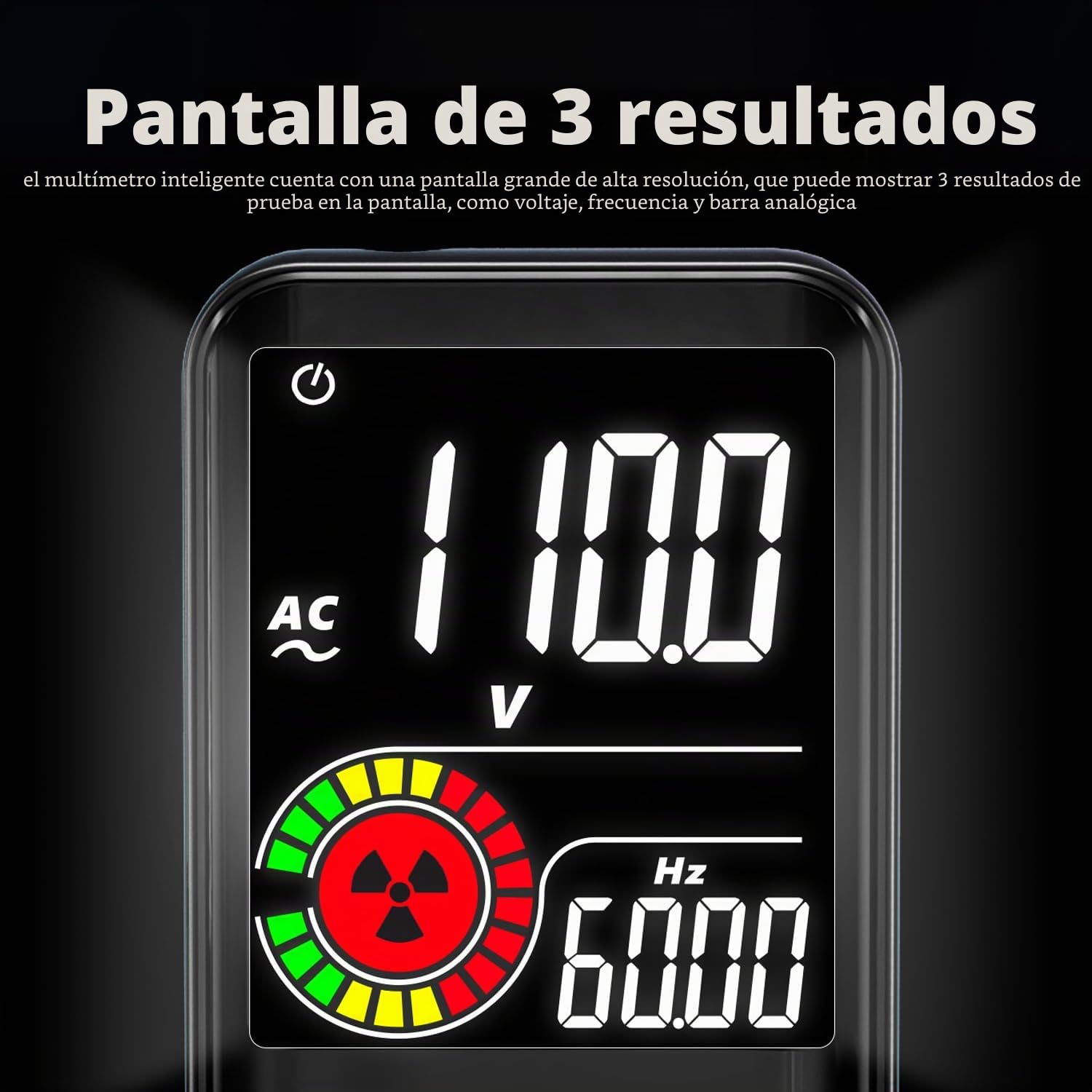 BSIDE Multímetro digital recargable LCD EBTN color 3 resultados Multímetro inteligente 9999 cuentas Detector EMF rango automático Resistencia Capacitancia Diodo Frecuencia Comprobador de voltaje