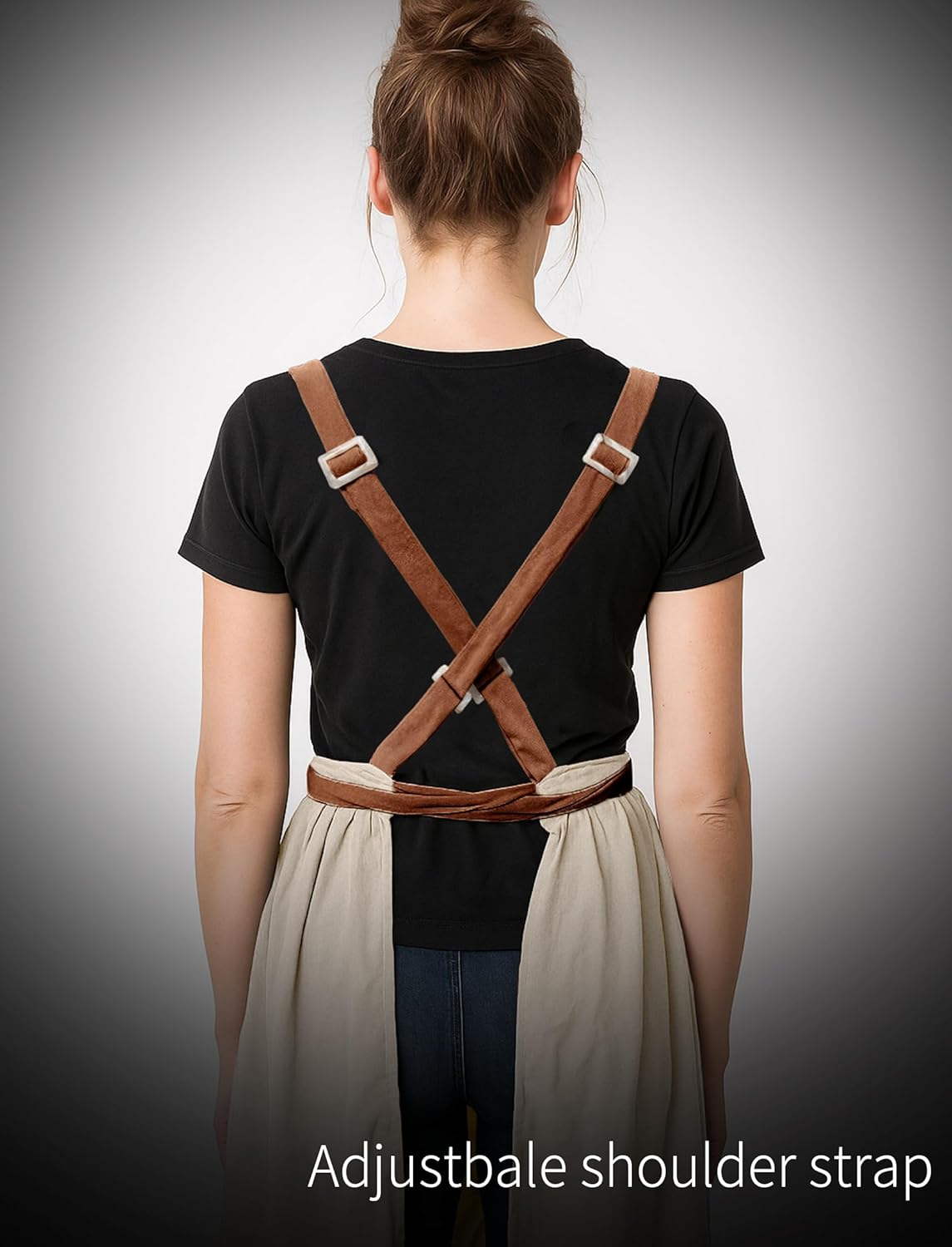 Vintage Pinafore Apron Dress for Women with Pockets Cute Floral Chef Aprons for Kitchen Cooking Baking Gardening - Image 8