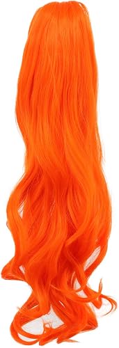 karlery Adult Curly Clip In Thick Claw Drawstring Orange