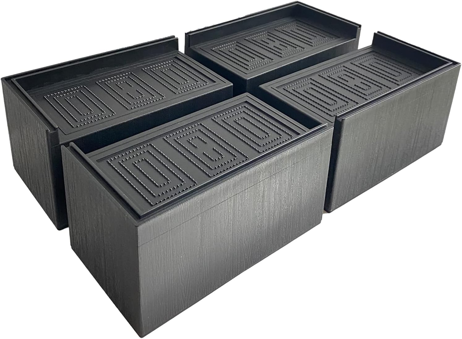 BESAEARO Bed and Furniture Risers,3 Inch Widened Rectangle