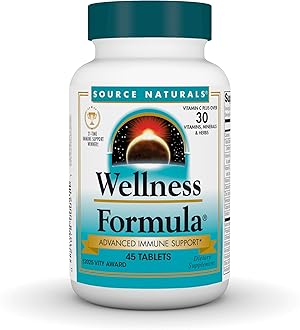Source Naturals Wellness Formula Bio-Aligned Vitamins & Herbal Defense - Immune System Support Supplement & Immunity Booster - 45 Tablets