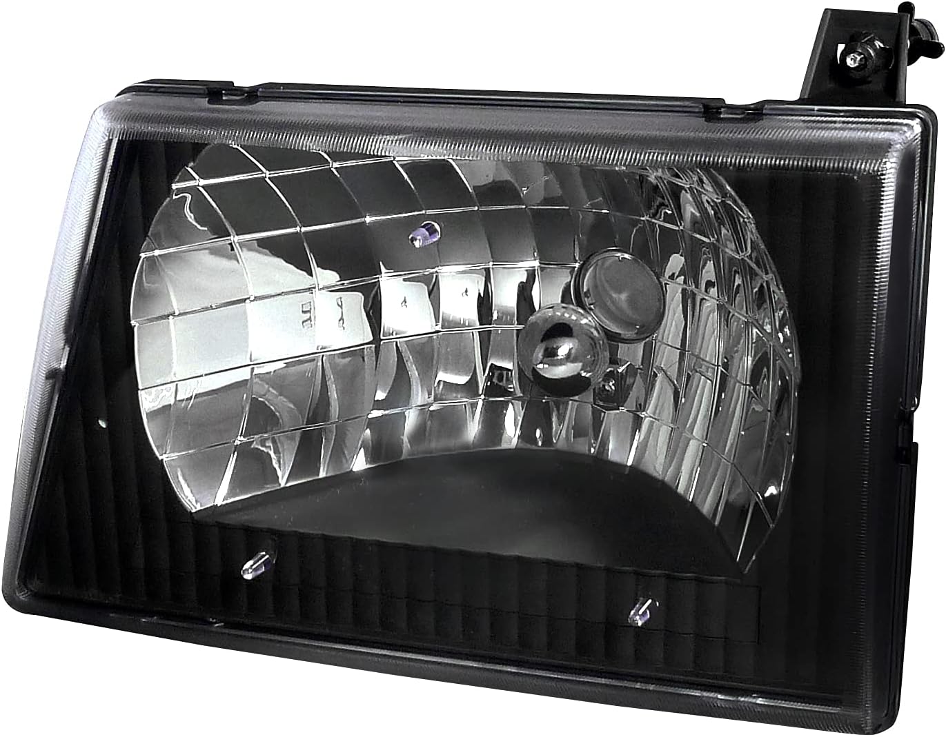 Spec-D Tuning Black Headlights+Corner Lamps Compatible with Ford Econoline Van E150 E250 E350 E540 1992-2006 L+R Pair Assembly