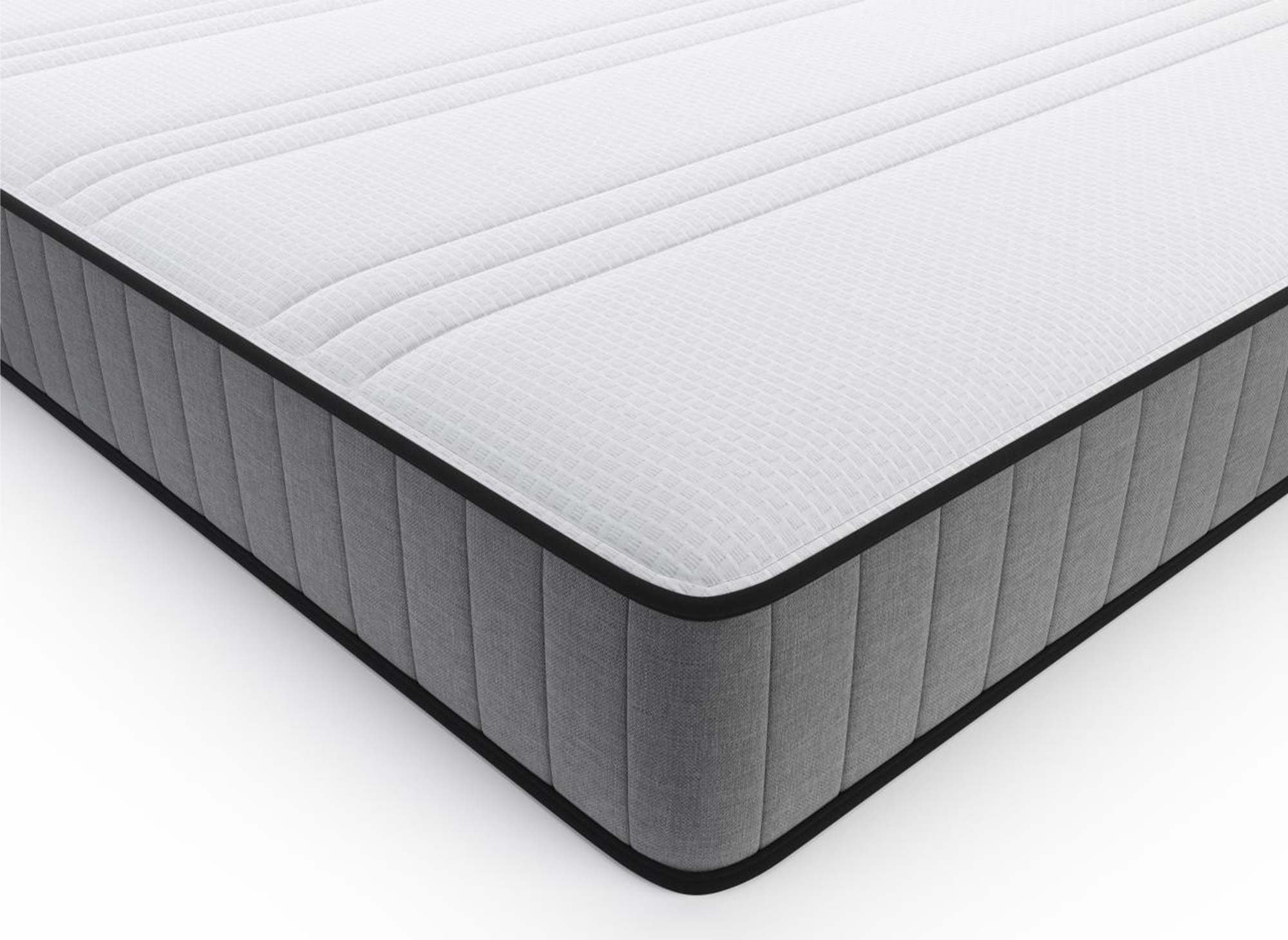DecoInParis Ensemble 90x190 sommier tapissier + Matelas en Mousse 15 cm Wolk