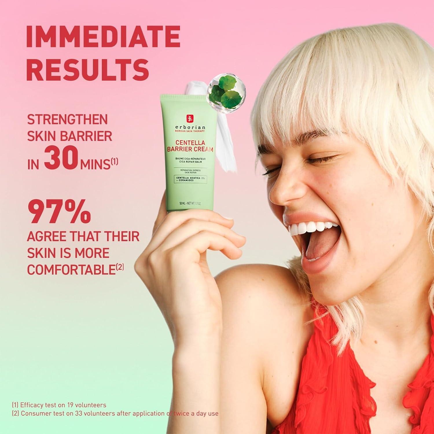 Erborian Centella Barrier Cream, Recovery Balm for Dry & Sensitive Complexions, Deep Ceramide Moisturizer, Calms & Repairs Texture, Korean Skincare - Image 6