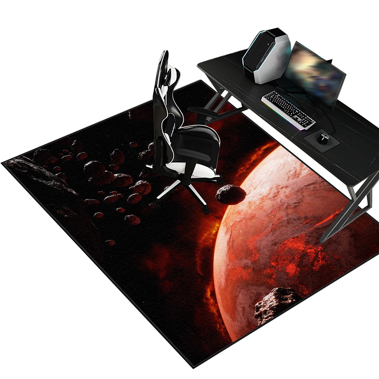 Fzamudng Heavy Duty Office Gaming Chair Mats for Carpeted and Hardwood Floor Desk Chair Mat Carpet Protector Chair Mat for Home and Office Hard-Floor Chair Mats Floor Mat for Office Chair 90 x 120 cm