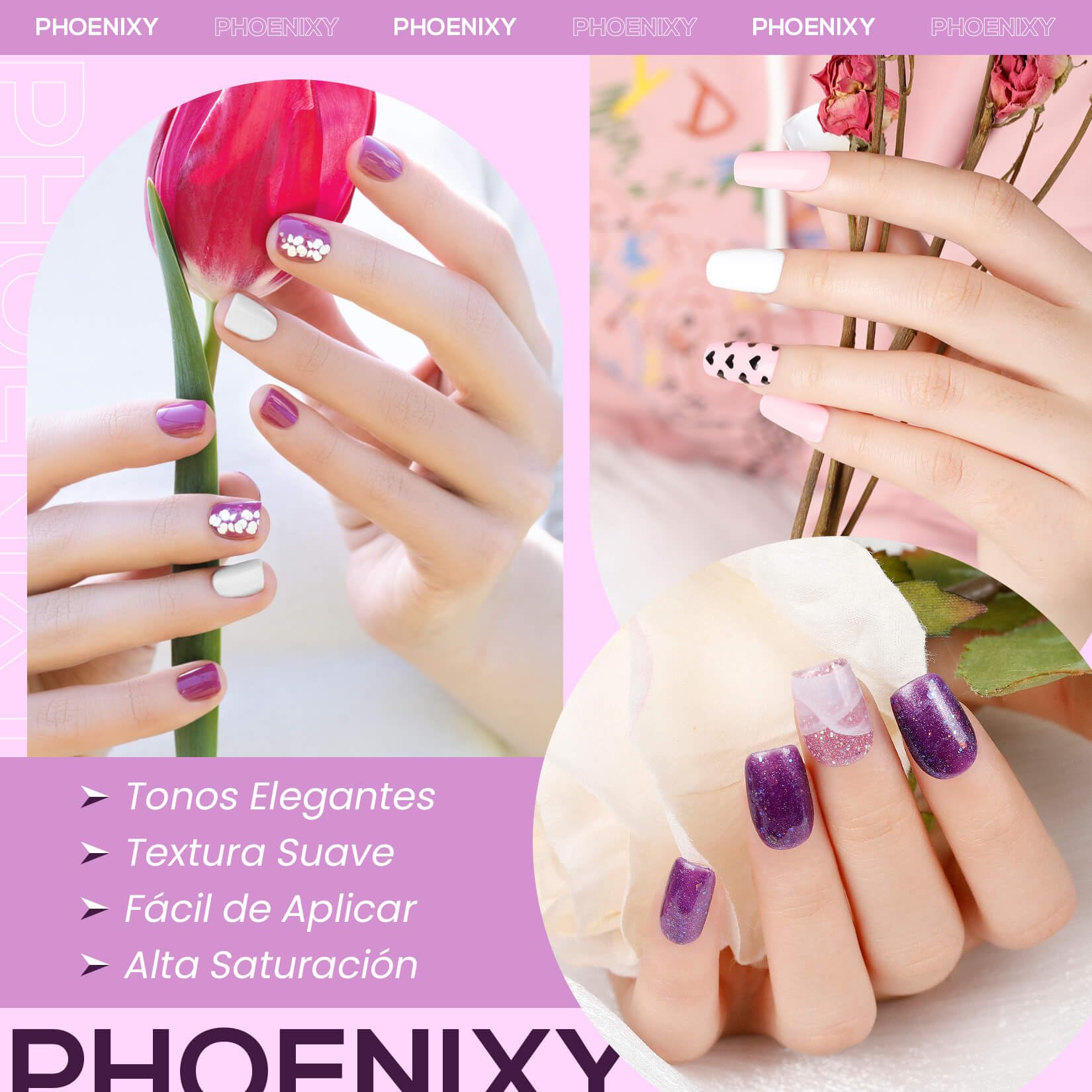 Phoenixy U V zestaw lakierów do paznokci 45+5 szt. Żelowy zestaw lakierów do paznokci Shellack do stylizacji paznokci lakier żelowy z podkładką, Überlack, matowy połysk Überlack