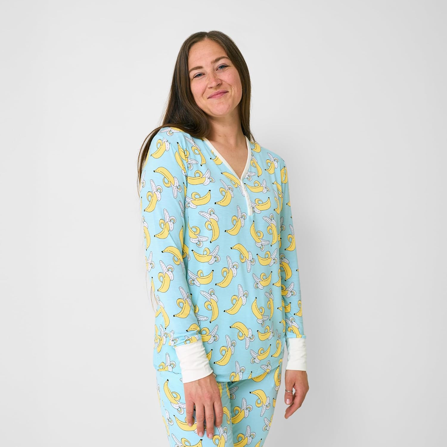 Little Sleepies Womens Pajama Top, Viscose from Bamboo, Henley Button Up Nursing PJs, Family Matching Pajamas for Women Set - Image 6