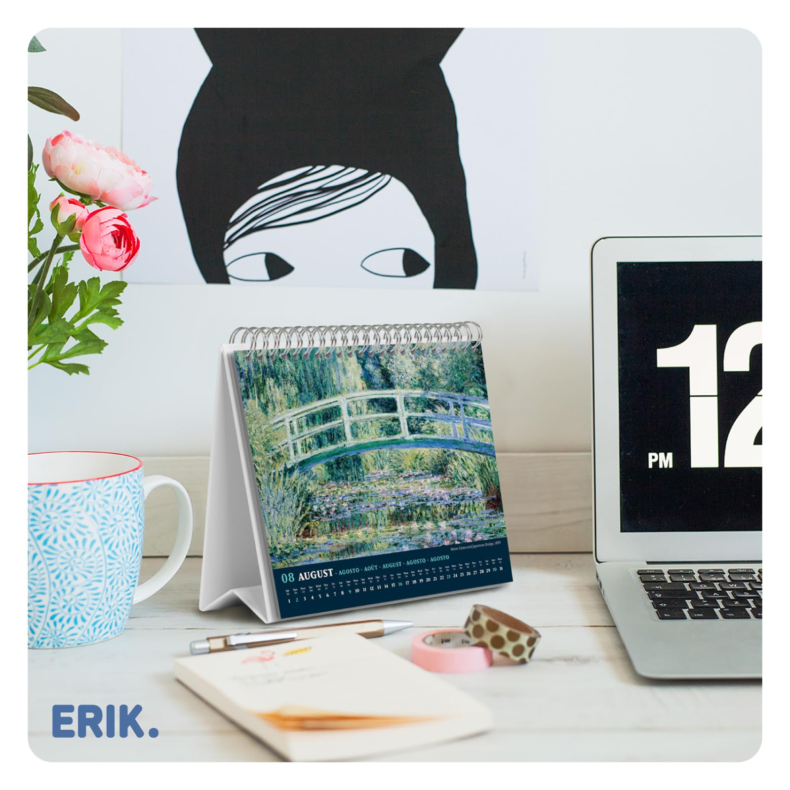 Grupo Erik - Calendrier De Bureau 2024/2025 Moomin | Calendrier Mensuel 30x60cm - De Janvier 2025 à Décembre 2025
