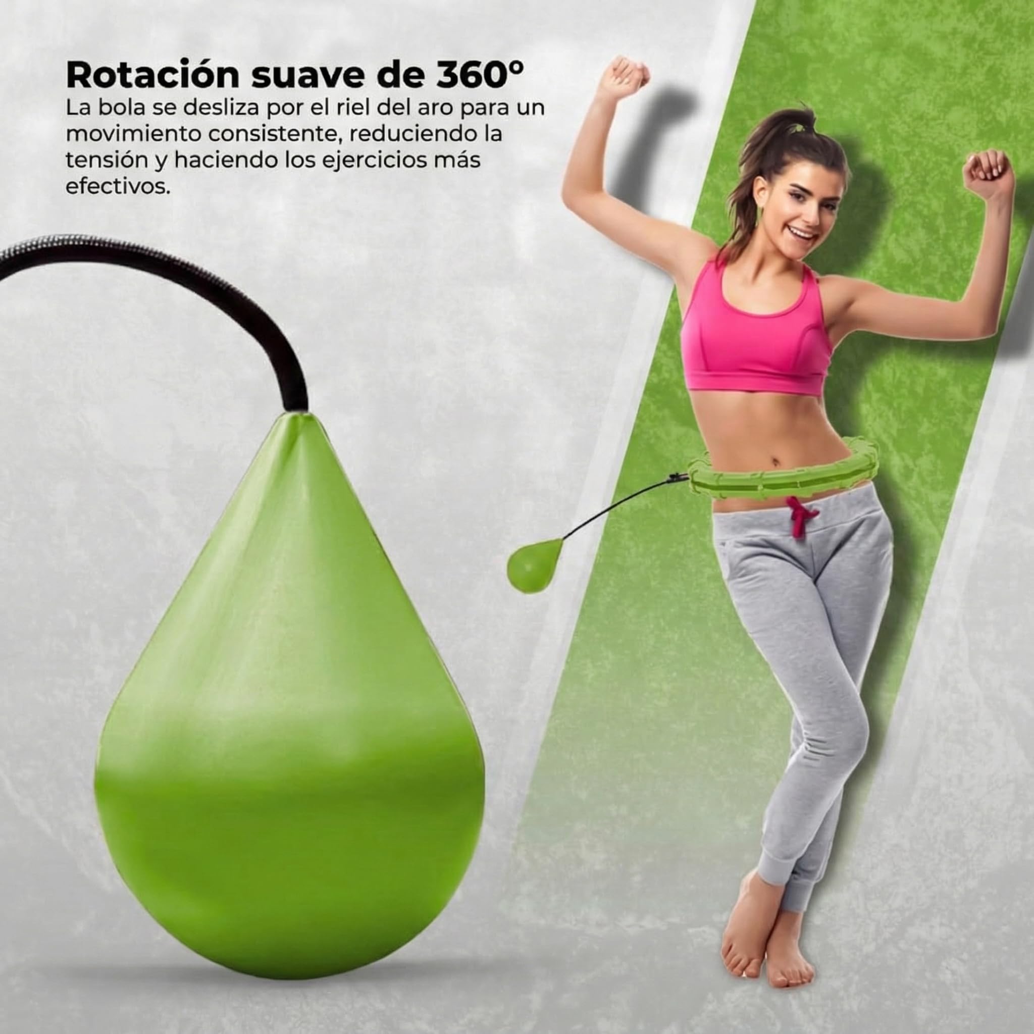 Active 100 Hula-Hoops-u5 - Hula Hoops con Peso Inteligente Adult, Unisex