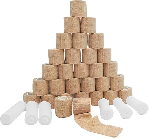 Miniatura 10 de FENGLE FengLe - Vendaje autoadhesivo, vendajes elásticos, transpirable, impermeable, para deportes, primeros auxilios, envoltura veterinaria