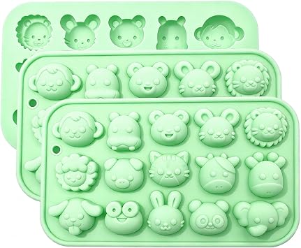 3Pcs Mini Animal Silicone Molds, Animal Silicone Candy Molds