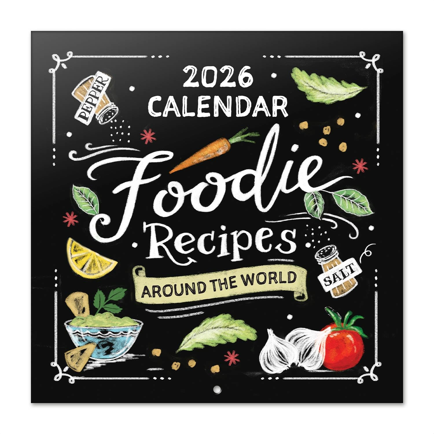 Grupo Erik Wall Calendar 2026 - Foodie Recipes Calendar 2026 | Square 30 x 30 cm - 12 x 12 inches Wall Planner, Family Planner Month To View | Recipe Book Gifts For Friends