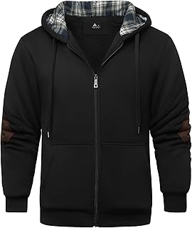 Sponsored You’re seeing this ad based on the product’s relevance to your search query.Learn more about this advertisement SPEEDRUN Hoodie Men&#039;s Lined Zip Winter Jacket Full Zip with Checked Hood Sweat Jacket Fleece Jacket Men Zip Autumn Warm Windproof Casual Outdoor Sports