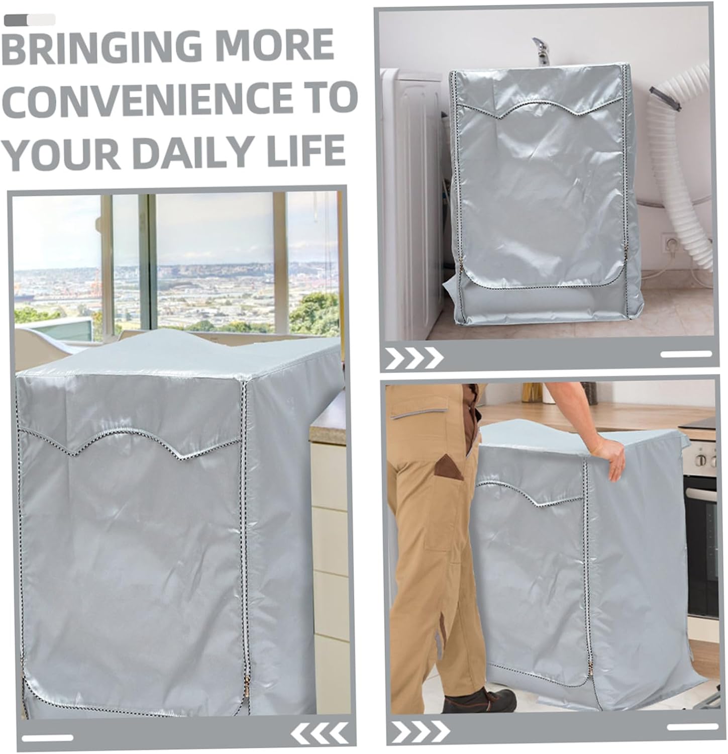 Washing Machine Cover Full Coverage Dust Protector for Washer and Dryer Stylish Keeps Machines Safe from Scratches and Discoloration