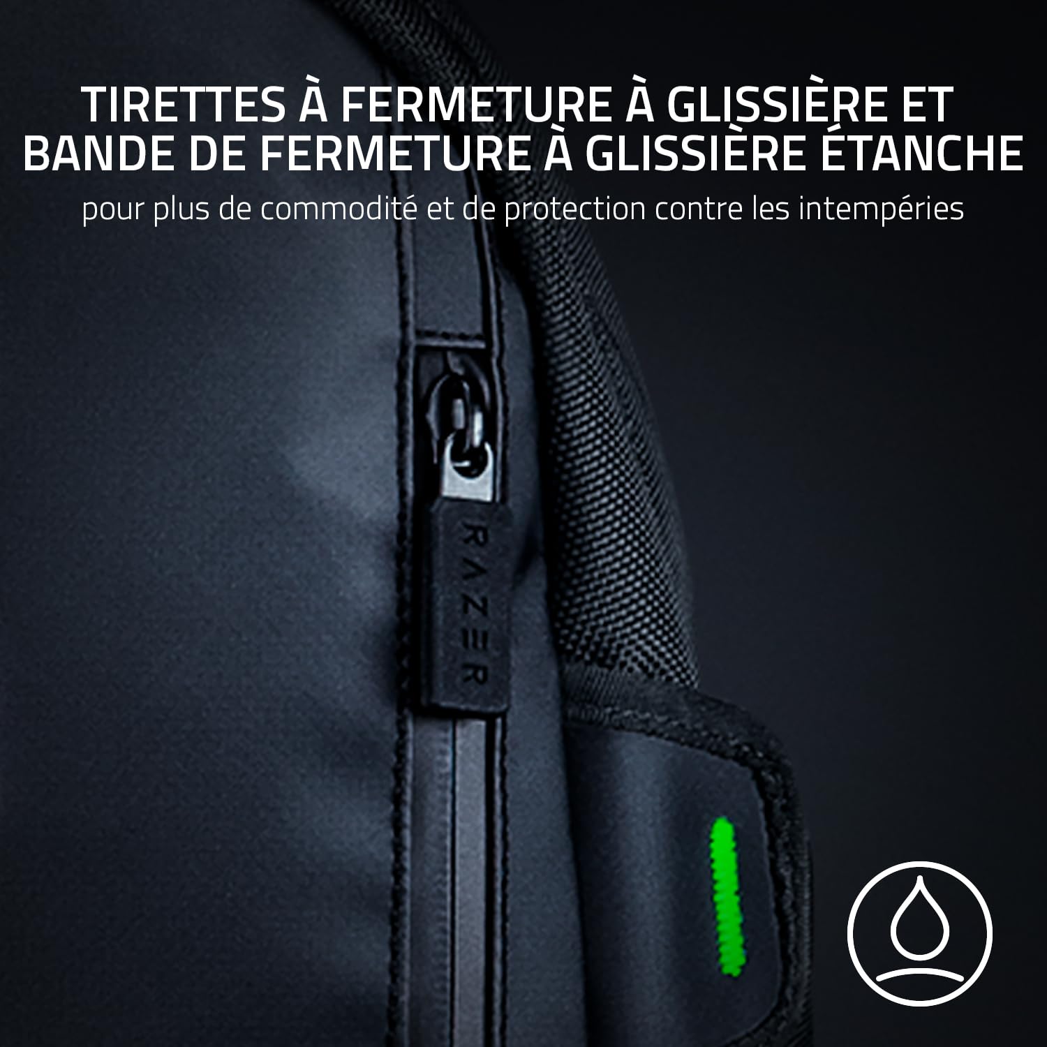Razer Rogue V3 Sac à dos (33,8 cm) – Sac à dos de voyage compact (compartiment pour ordinateur portable jusqu'à 14", résistant à l'abrasion) Noir