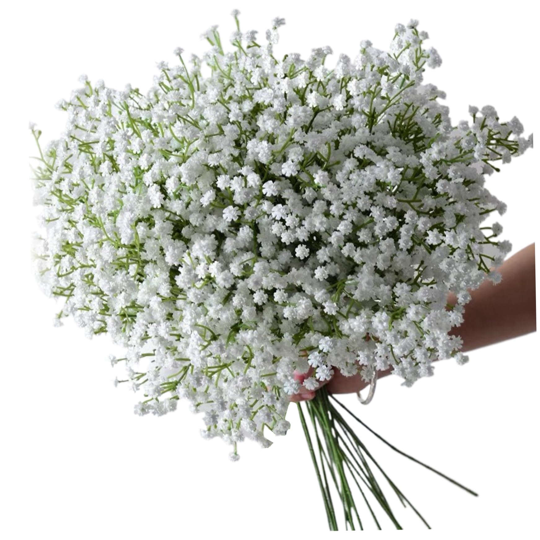 Gypsophile artificiel haut de gamme, 15 tiges réalistes Souffle de bébé pour grand vase