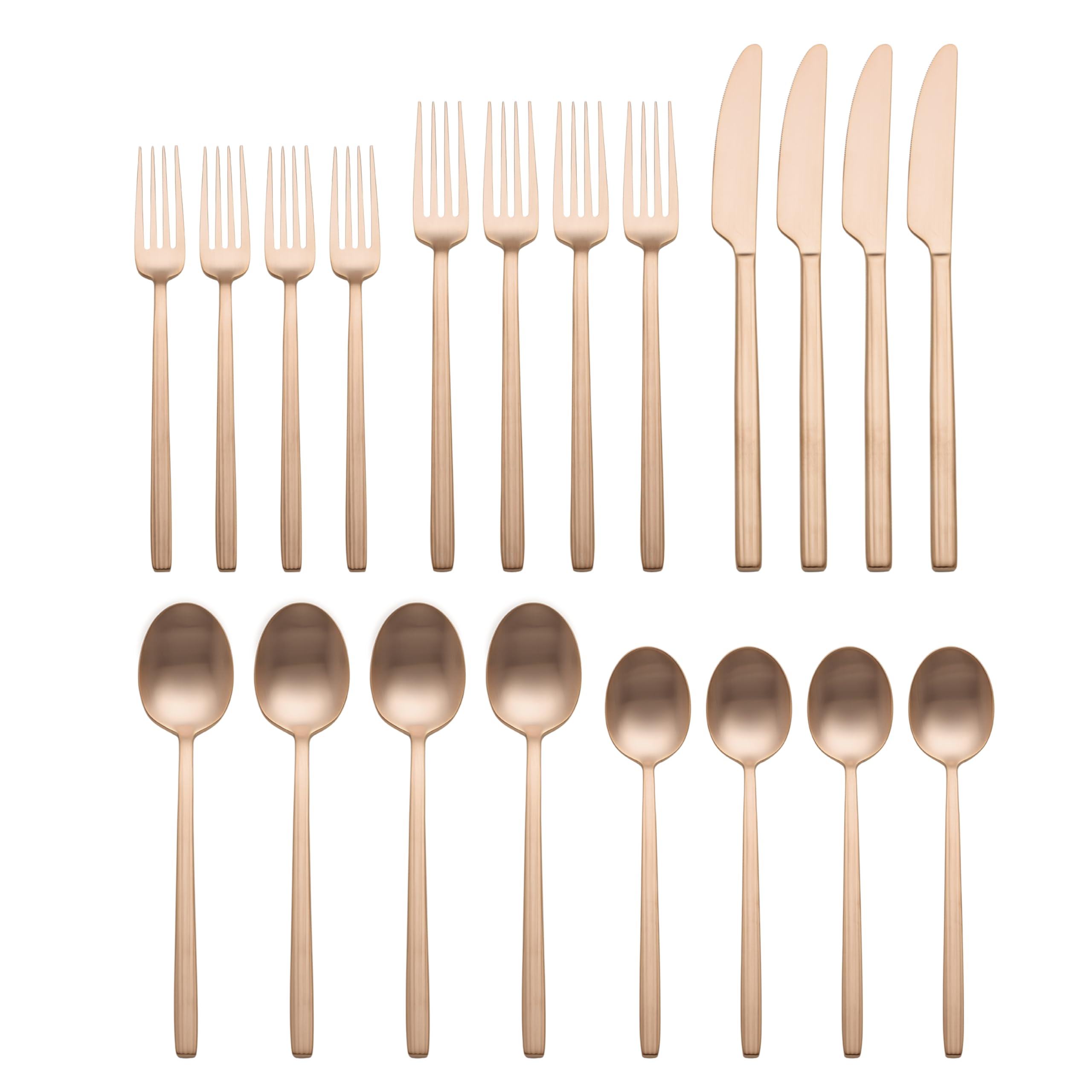 Oneida Dean Rose Gold Satin 20-Piece Silverware Set for 4, Flatware — Amazon image 2