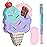 WERNNSAI Ice Cream Piata - Summer Ice Cream Party Decorations for Kids Girls Birthday Pink Pinata Game Candyland Sweet Theme Party favors supplies with Bat Blindfold