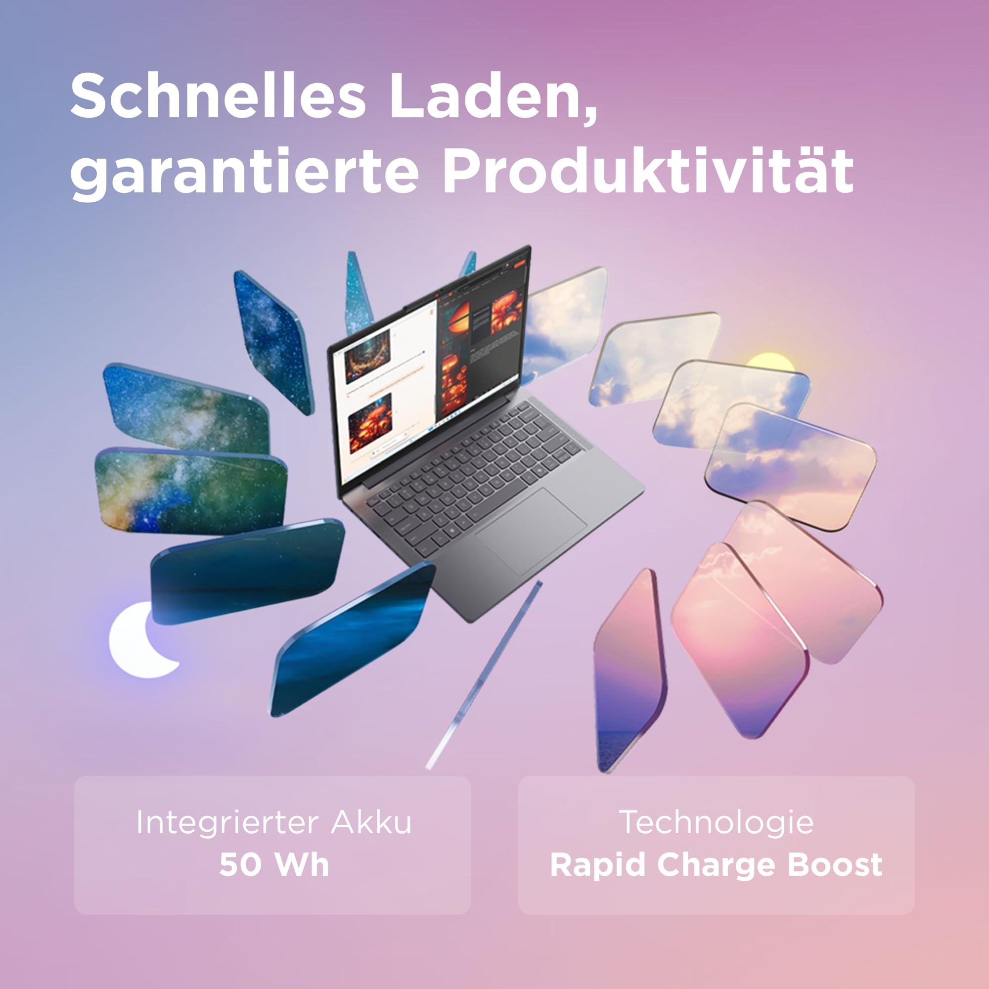 Lenovo IdeaPad Slim 3 Laptop 16" WUXGA AMD Ryzen 5 512GB SSD 16GB RAM AMD Radeon Windows 11 Luna Grau