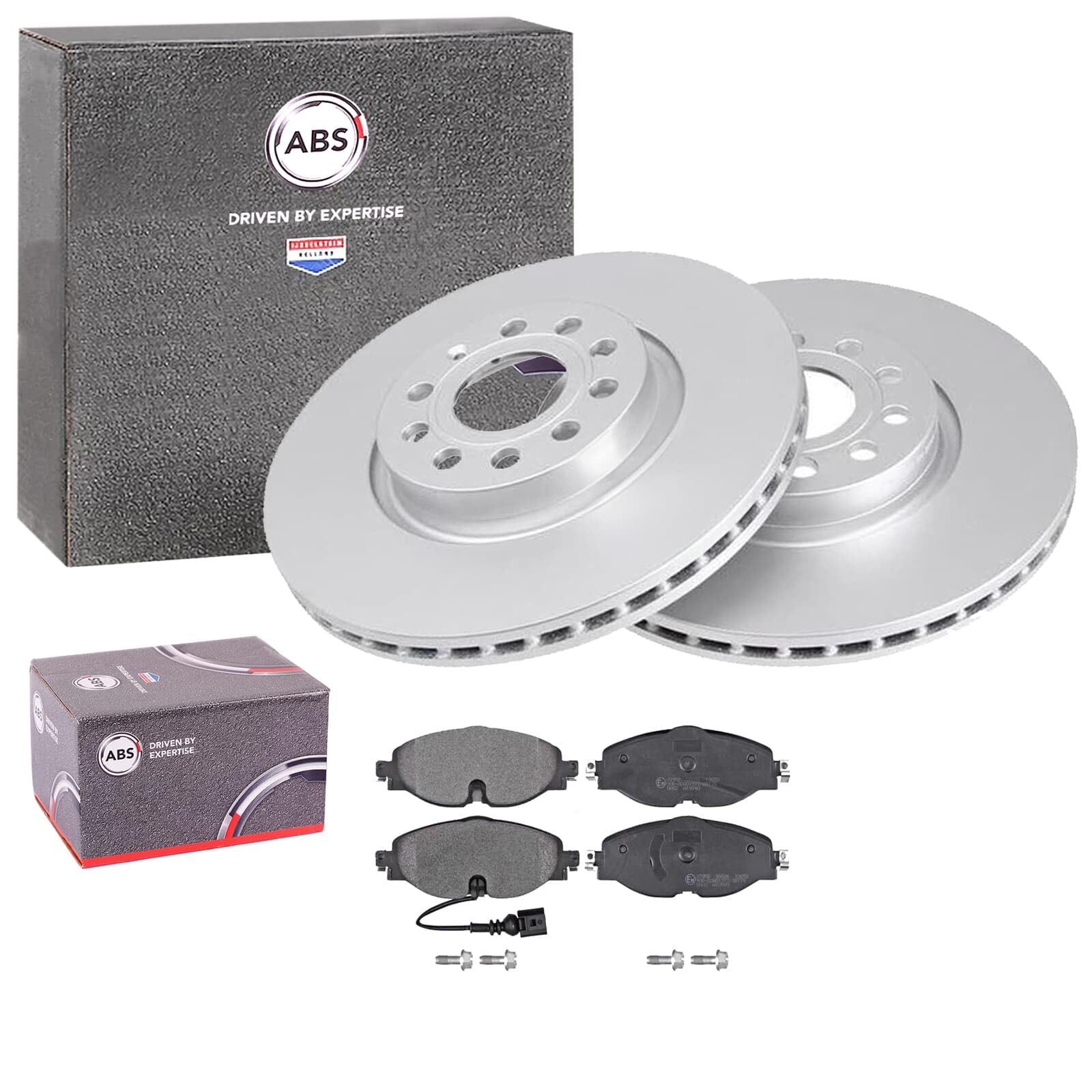 ABS Bremsscheiben 312mm + Beläge vorne | 17558 + 37958 passend für Caddy 4 + Alltrack