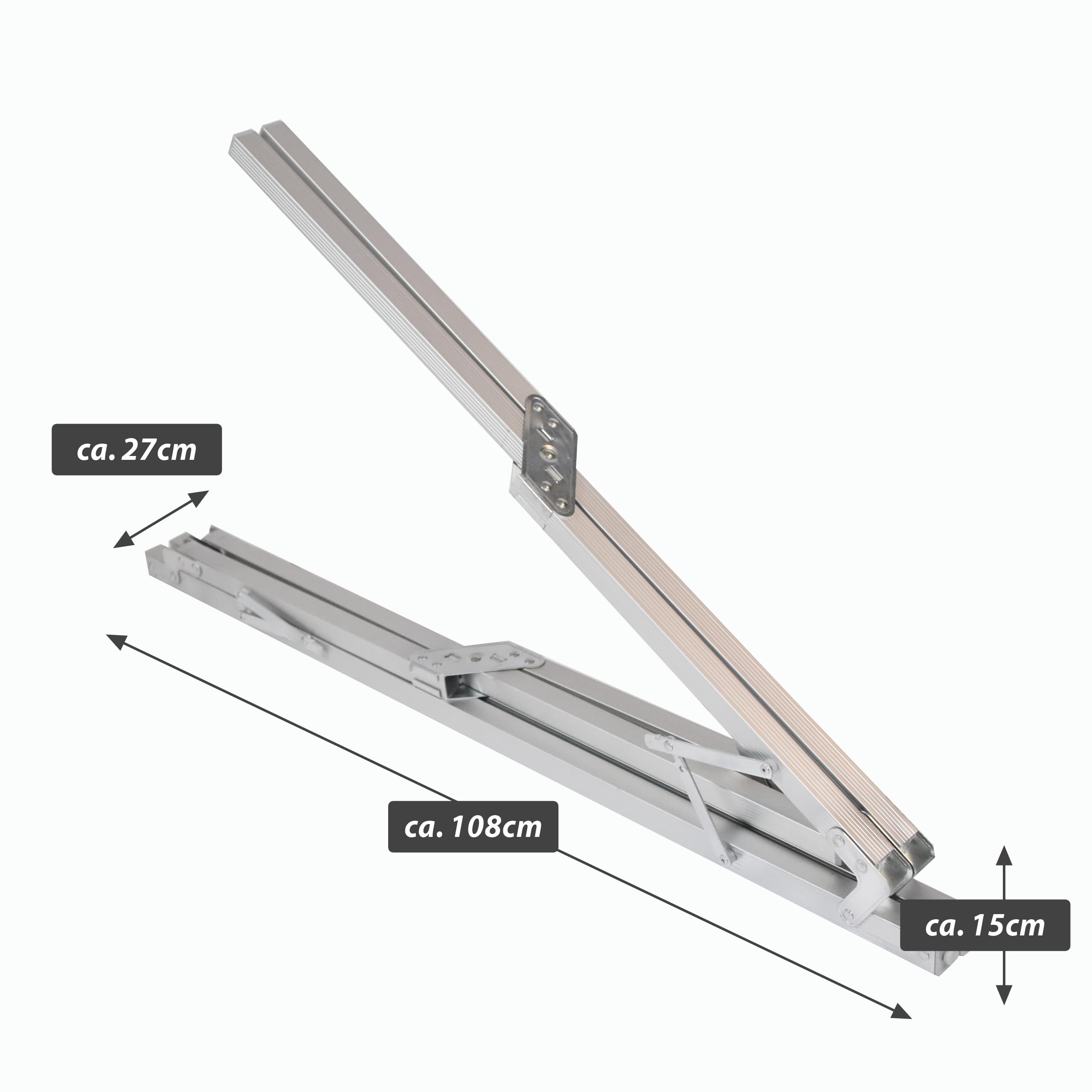 Nexos Trading Campingtisch mit Tragetasche Aluminum, grau Gartentisch Partytisch Buffettisch klappbar 108x71x72 cm