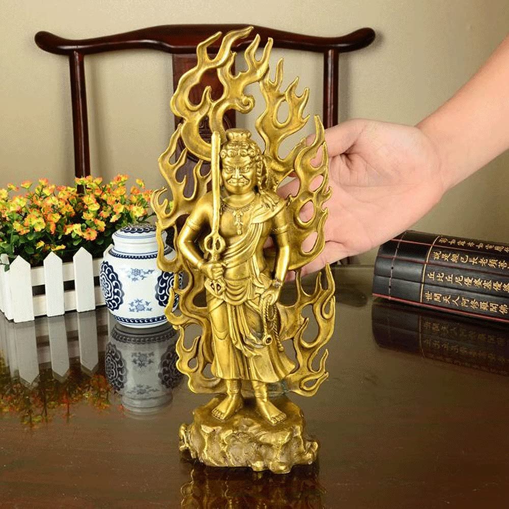 Miedziana rzeźba Buddy do dekoracji wnętrz, ozdoba Feng Shui, tantryczna statuetka Buddy na ceremonię biznesową, pomysł na prezent rzemieślniczy