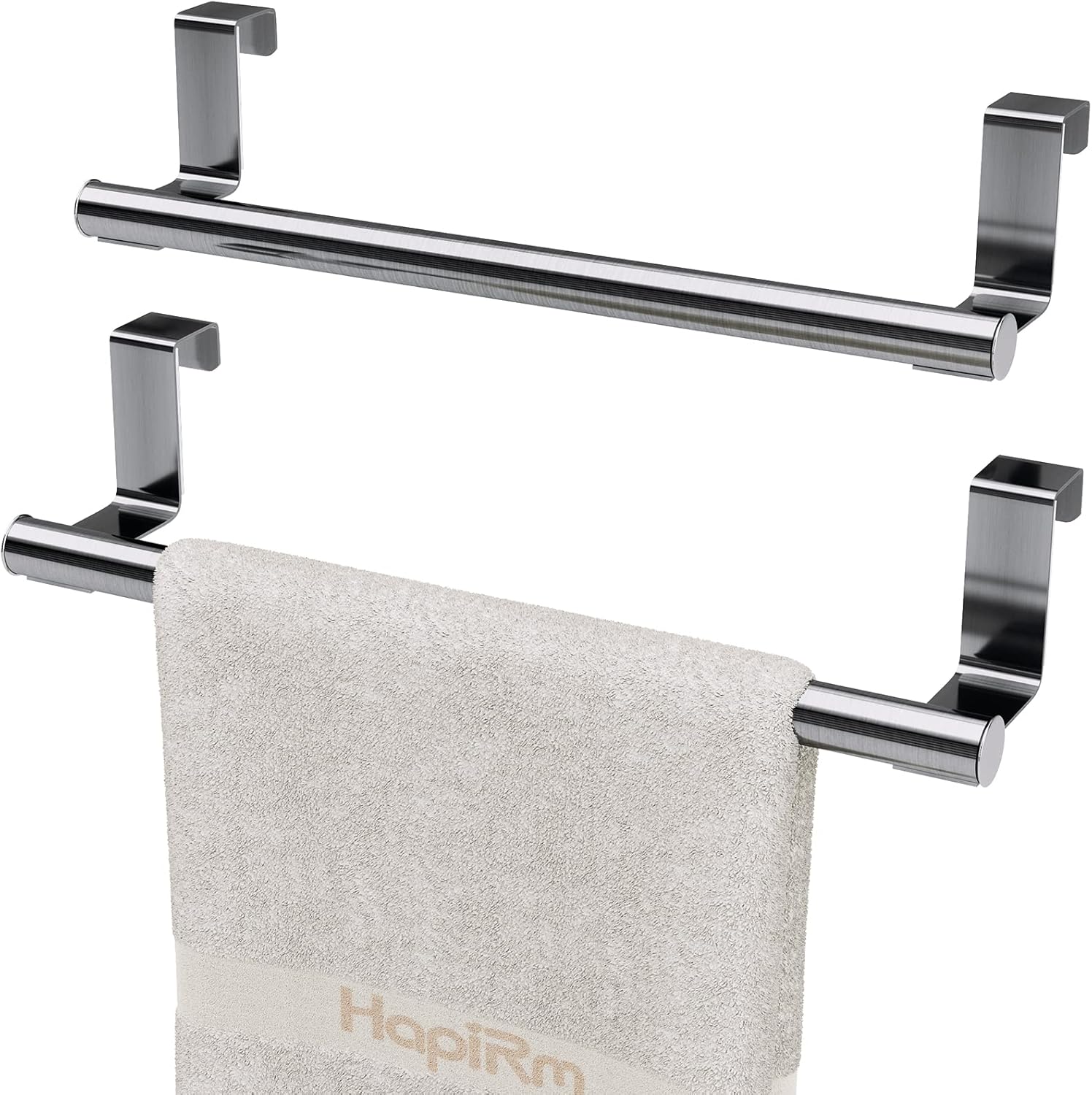 HapiRm Towel Rack Over Door Towel Bar, 2 Pack Hand Towel Rack