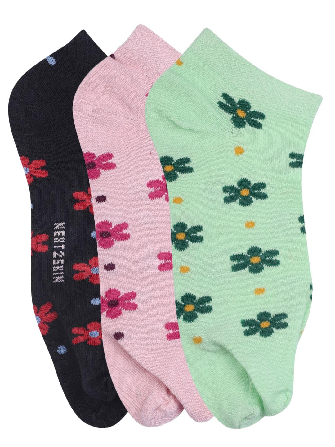 n2s next2skin Women Sunflower Cotton Ankle Thumb Socks -Pack of 3(Assorted)-picture-11