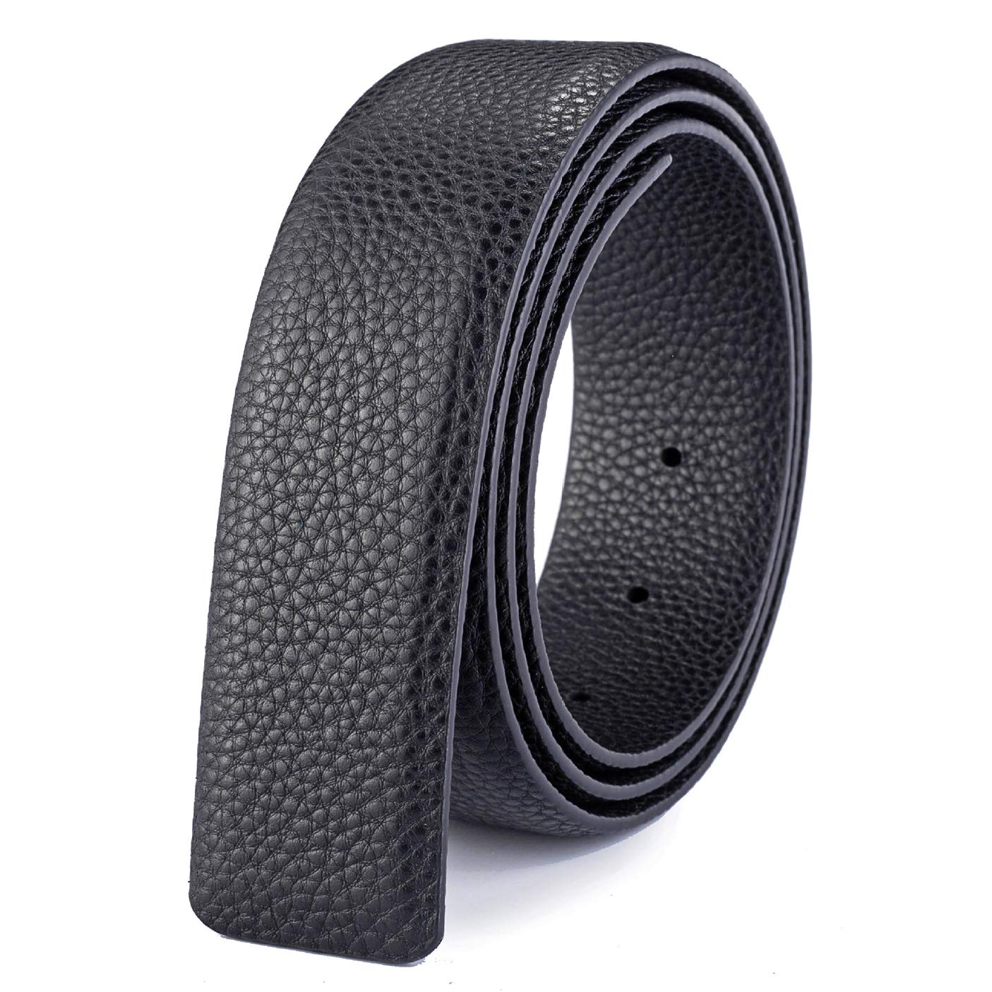Vatee's Correa de cinturón de repuesto para hombre/mujer de piel auténtica Reversible sin hebilla 32mm/34mm/38mm de ancho | 32 mm, 34 mm, 38 mm de ancho, para mujer, sin hebilla