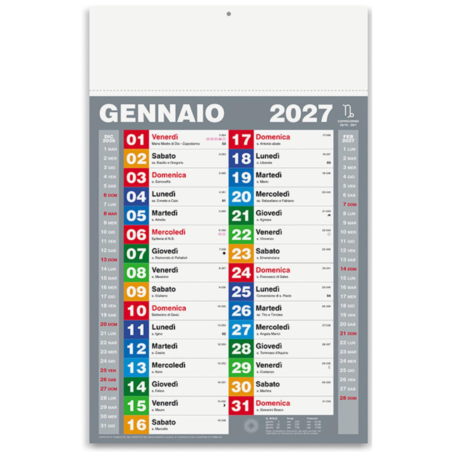 Calendari Personalizzati 2027 in Stock da 100 Pezzi Olandesi Grandi da Muro Notes sul Retro per Gadget Pubblicitari di Fine Anno e come Omaggio per i Clienti o Regali Aziendali
